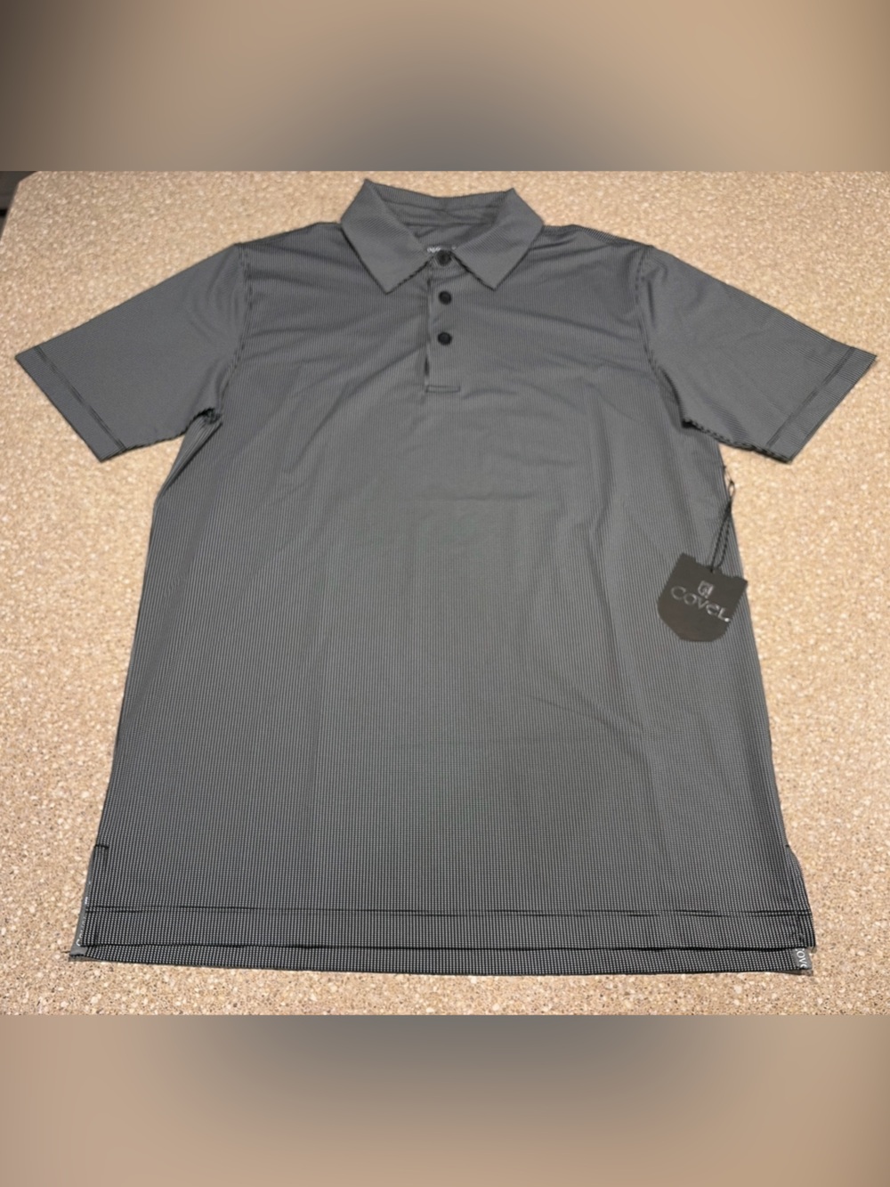 NWT Covel Toby Legend Polo Golf Athletic Fit Black Men’s Small (S)